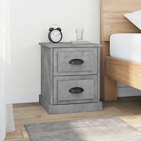 vidaXL Sängbord 2 st betonggrå 39x39x47.5 cm konstruerat trä 816153