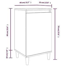 vidaXL Sängbord 2 st betonggrå 40x35x70 cm konstruerat trä 819637