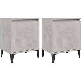 vidaXL Nightstand Concrete Gray 40x30x50cm 805842