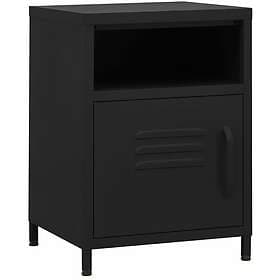 vidaXL Nightstand Black 35x35x51cm Steel 336223