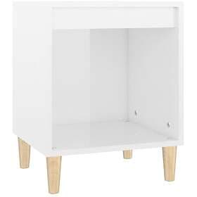 vidaXL Nightstand White High Gloss 40x35x50cm Constructed Wood 821862
