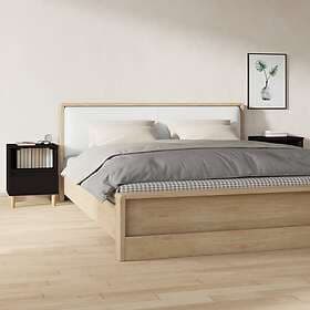vidaXL Sängbord 2 st svart 40x35x50 cm 821797