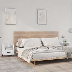vidaXL Nightstand White High Gloss Constructed Wood 40x30x40cm 812037