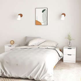vidaXL Nightstand White High Gloss 40x40x50cm Chipboard 326736