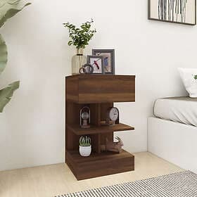 vidaXL Sängbord brun ek 40x35x65 cm konstruerat trä 816045