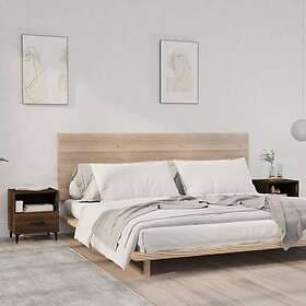 vidaXL Sängbord 2 st brun ek konstruerat trä 817308