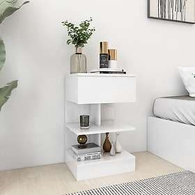 vidaXL Nightstand White High Gloss 40x35x65cm Constructed Wood 808660