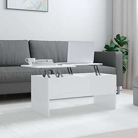 vidaXL Soffbord vit högglans 102x50.5x46.5 cm konstruerat trä 809725