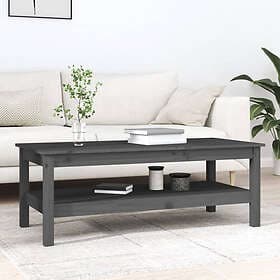 vidaXL Soffbord grå 110x50x40 cm massiv furu 814276