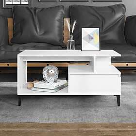 vidaXL Soffbord vit 90x49x45 cm konstruerat trä 819620