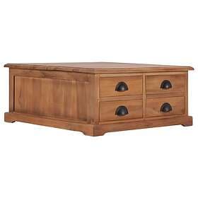 vidaXL Soffbord 68x68x30 cm massiv teak 286274