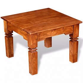 vidaXL Soffbord massivt trä 60x60x45 cm 244048