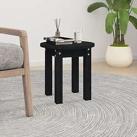 vidaXL Soffbord svart Ø 35x35 cm massiv furu 822341