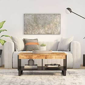 vidaXL Soffbord 90x50x40 cm massivt mangoträ 352869