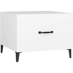 vidaXL Soffbord med metallben vit 50x50x40 cm 812726
