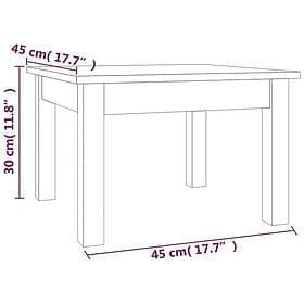 vidaXL Soffbord honungsbrun 45x45x30 cm massiv furu 814227