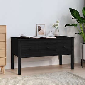 vidaXL Soffbord svart 102x49x55 cm massiv furu 820945