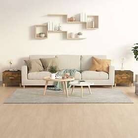 vidaXL Soffbord 2 st rökfärgad ek 50x50x40 cm konstruerat trä 817532