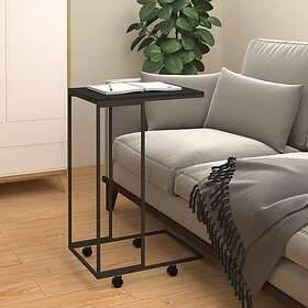 vidaXL Sidobord med hjul svart 40x30x63.5 cm konstruerat trä 343097