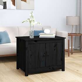 vidaXL Soffbord svart 71x49x55 cm massiv furu 820930