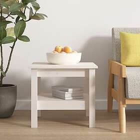 vidaXL Soffbord vit 45x45x40 cm massivt furu 814265