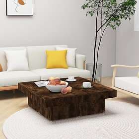 vidaXL Soffbord rökfärgad ek 90x90x28 cm konstruerat trä 826635