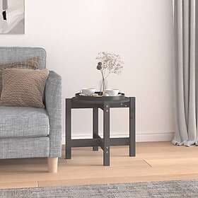 vidaXL Soffbord grå Ø 52.5x45 cm massivt furu 822309