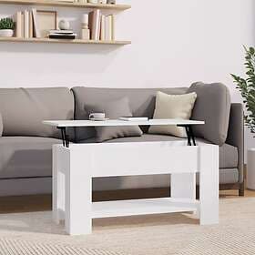 vidaXL Soffbord vit 101x49x52 cm konstruerat trä 809701