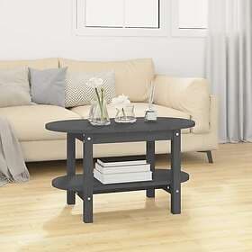 vidaXL Soffbord grå 80x45x45 cm massiv furu 822294