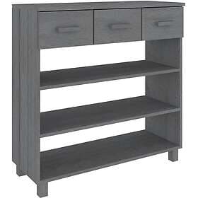 vidaXL Console Table HAMAR Dark Grey 90x35x90cm Solid Pine 340466