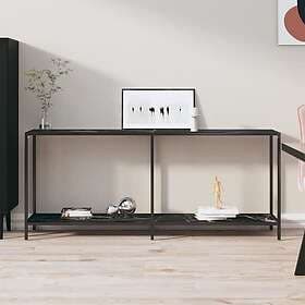 vidaXL Console Table Black 180x35x75.5cm Tempered Glass 331705