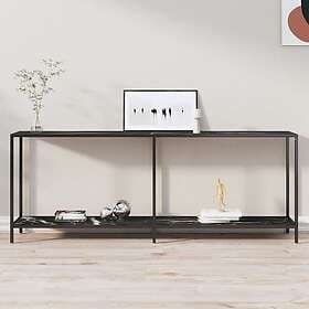 vidaXL Console Table Black 200x35x75.5cm Tempered Glass 331709