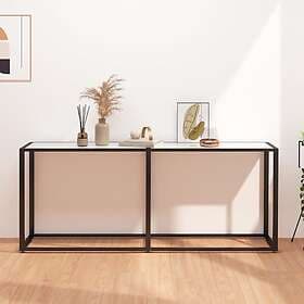 vidaXL Console Table White Marble 180x35x75.5cm Tempered Glass 331684