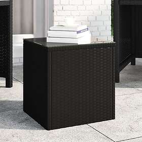 vidaXL Sidobord svart 40x37x40.5 cm konstrotting 319388