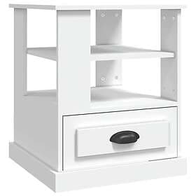 vidaXL Sängbord vit 50x50x60 cm konstruerat trä 816408