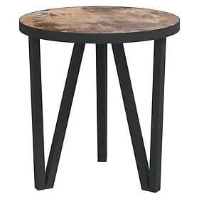 vidaXL Tebord svart och gul Ø35 cm MDF 331665