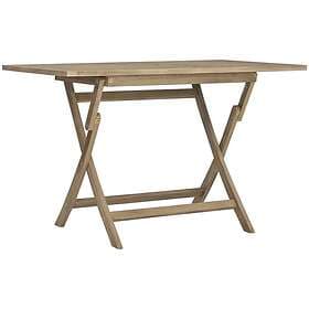 vidaXL Folding Garden Table Grey 120x70x75 cm Solid Teak 362763