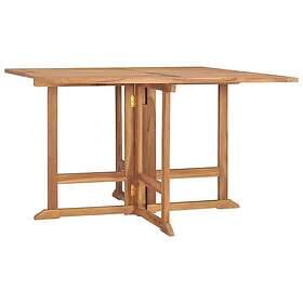 vidaXL Hopfällbart matbord för trädgården 110x110x75 cm massiv teak 318481