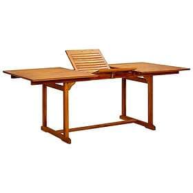 vidaXL Garden Table (150-200)x100x75 cm solid acacia wood 316564