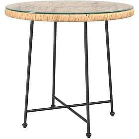 vidaXL Dining Table Ø80 cm härdat glas och stål 319436