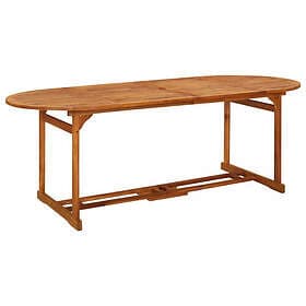 vidaXL Garden Table 220x90x75 cm solid acacia wood