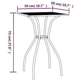 vidaXL Garden Table anthracite 50x50x72 cm steel mesh 362730