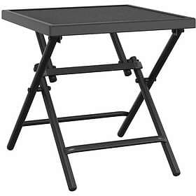 vidaXL Trädgårdsbord hopfällbart antracit 38x38x38 cm stålnät 362766