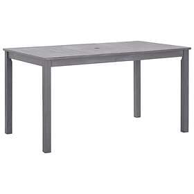 vidaXL Garden Table grey 140x80x74 cm solid acacia wood 311849