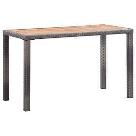 vidaXL Trädgårdsbord antracit och brun 123x60x74 cm massivt akaciaträ 46451