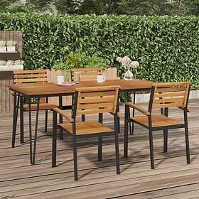 vidaXL Garden Table with hairpin legs 180x90x75 cm solid acacia wood 319521