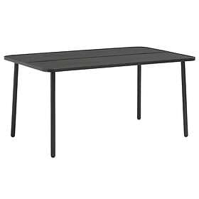 vidaXL Trädgårdsbord mörkgrå 150x90x72 cm stål 44259