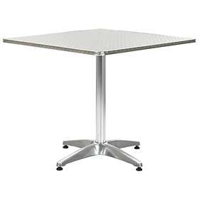 vidaXL Trädgårdsbord silver 80x80x70 cm aluminium 48716