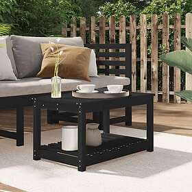 vidaXL Trädgårdsbord svart 82.5x50.5x45 cm massiv furu 824138