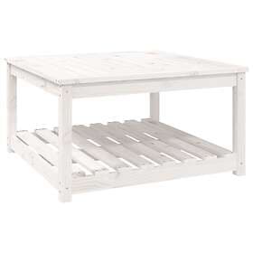 vidaXL Garden Table white 82.5x82.5x45 cm solid pine 824142